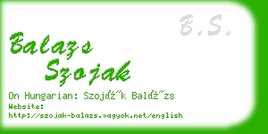 balazs szojak business card